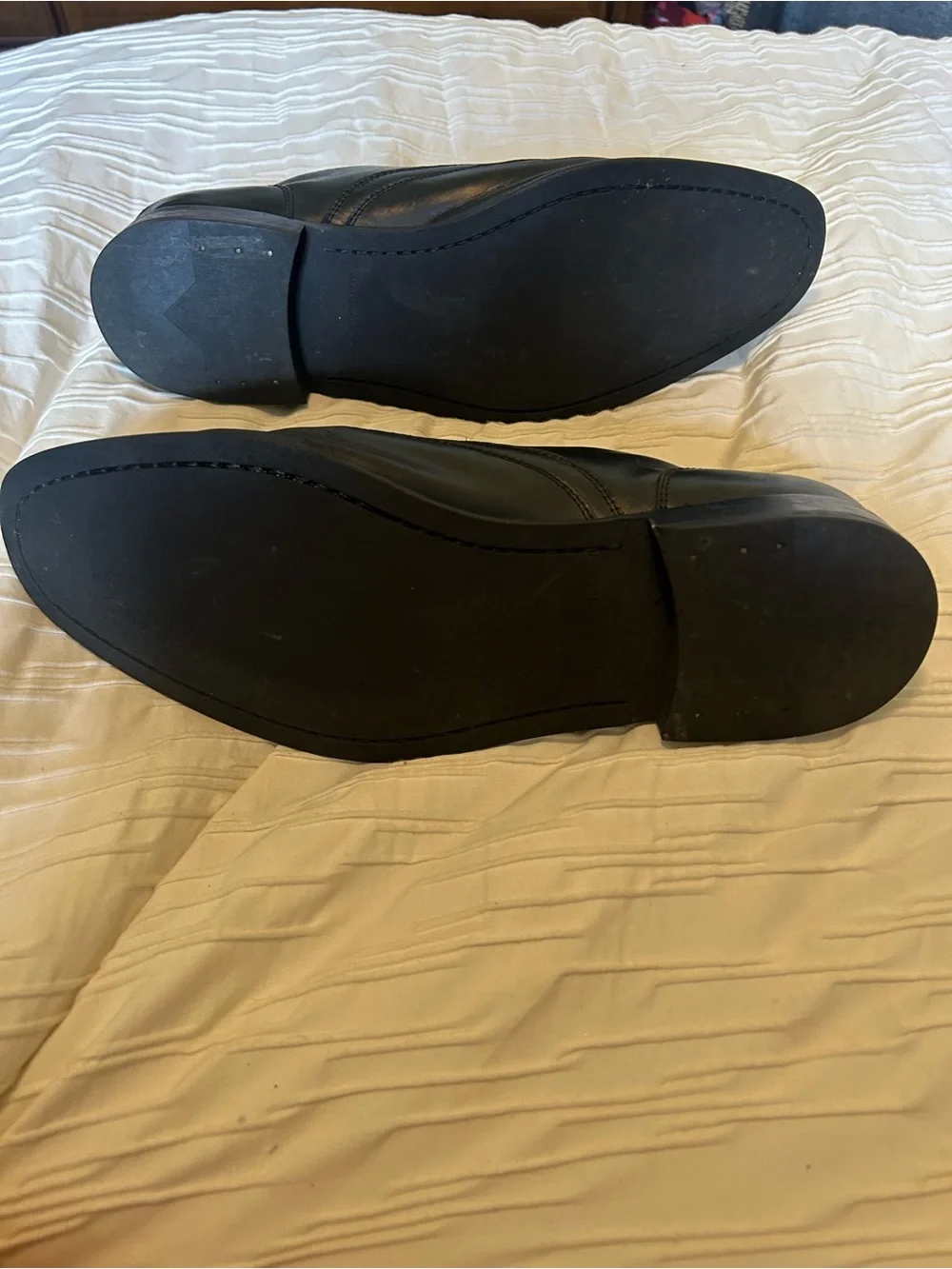 John Varvatos Black Leather Wingtip Oxford Shoes